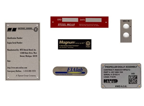 Aluminum Metal Nameplates